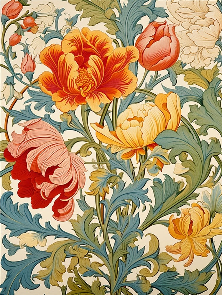 Victorian Floral Wallpaper