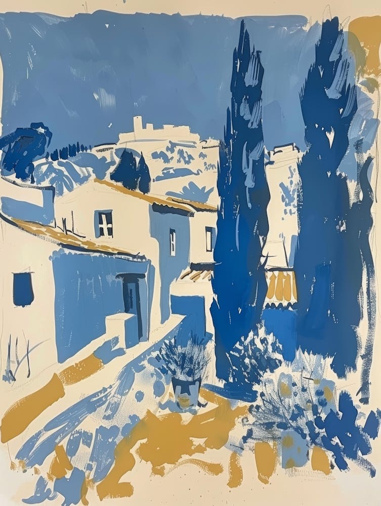 Blue And White House 1