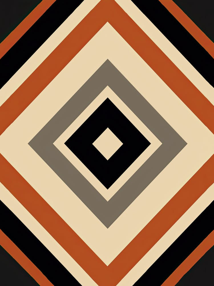 Abstract Echoes; Mid Century Geometric Harmony