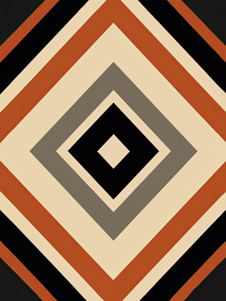 Abstract Echoes; Mid Century Geometric Harmony