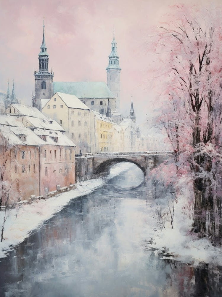 Dreamy Winter Painting Munich Germany 2
