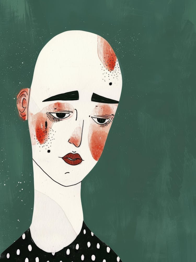 Woman With A Bald Head