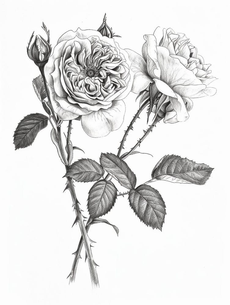 Roses Sketch 56