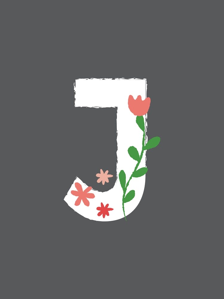 Bedroom Decor White Floral Letters 10