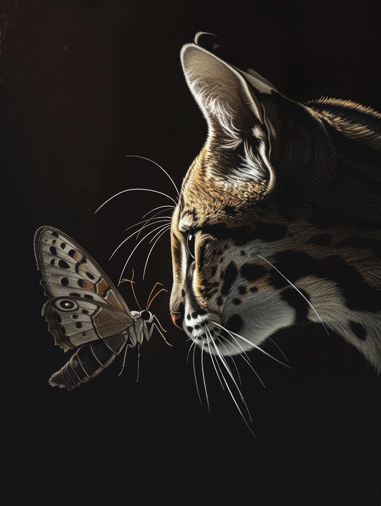 Lion And Butterfly