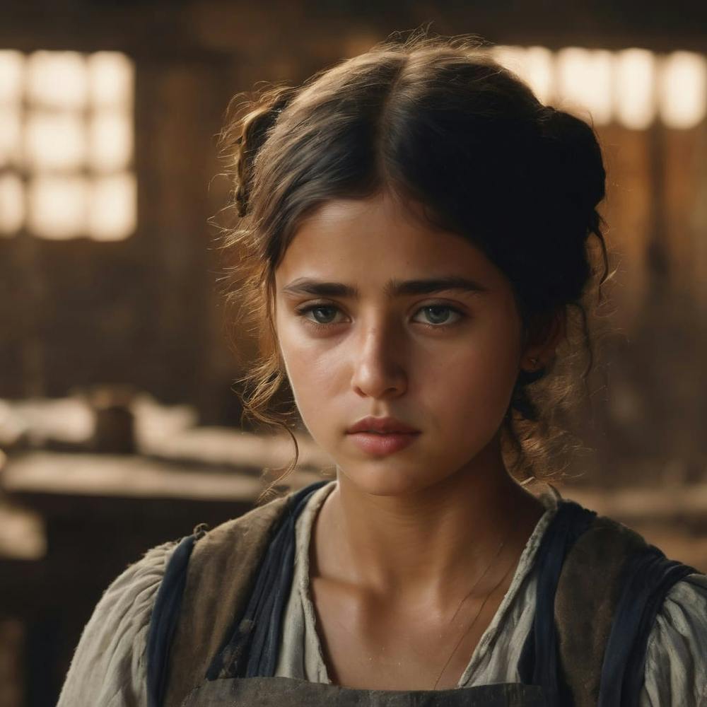 Girl In An Old Building