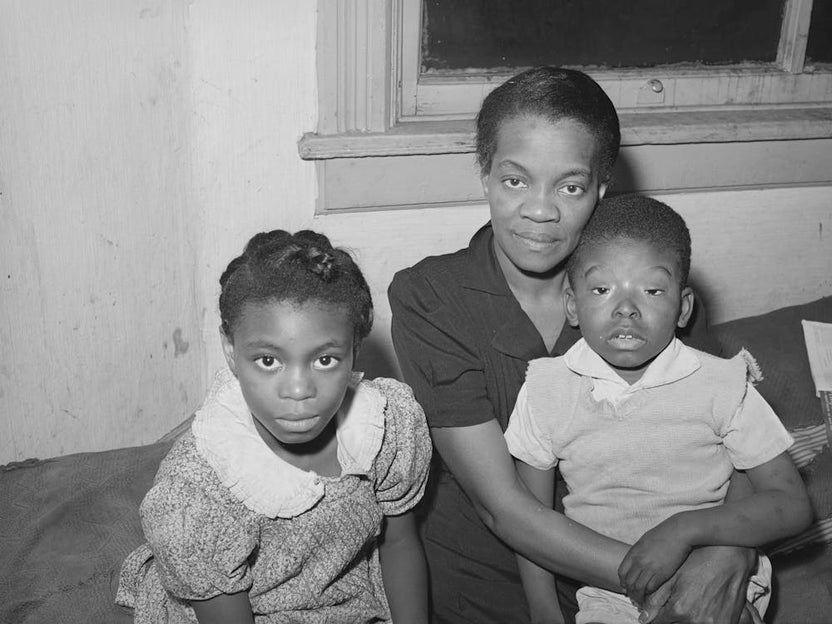 Mother With Her Children At Home, Chicago, Illinois By Russell Lee