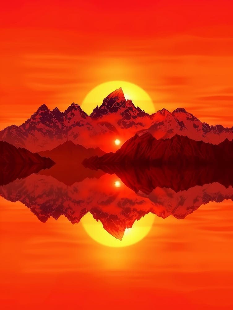 Sunset In The Mountains 76