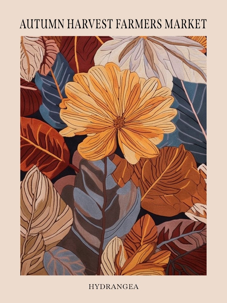 Fall Botanicals Hydrangea 2 Poster