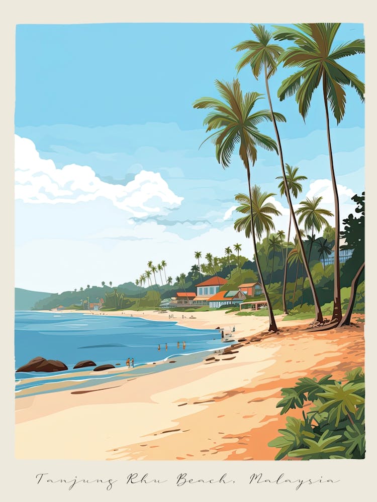 Poster Of Tanjung Rhu Beach, Langkawi Island, Malaysia, Matisse And Rousseau Style 2
