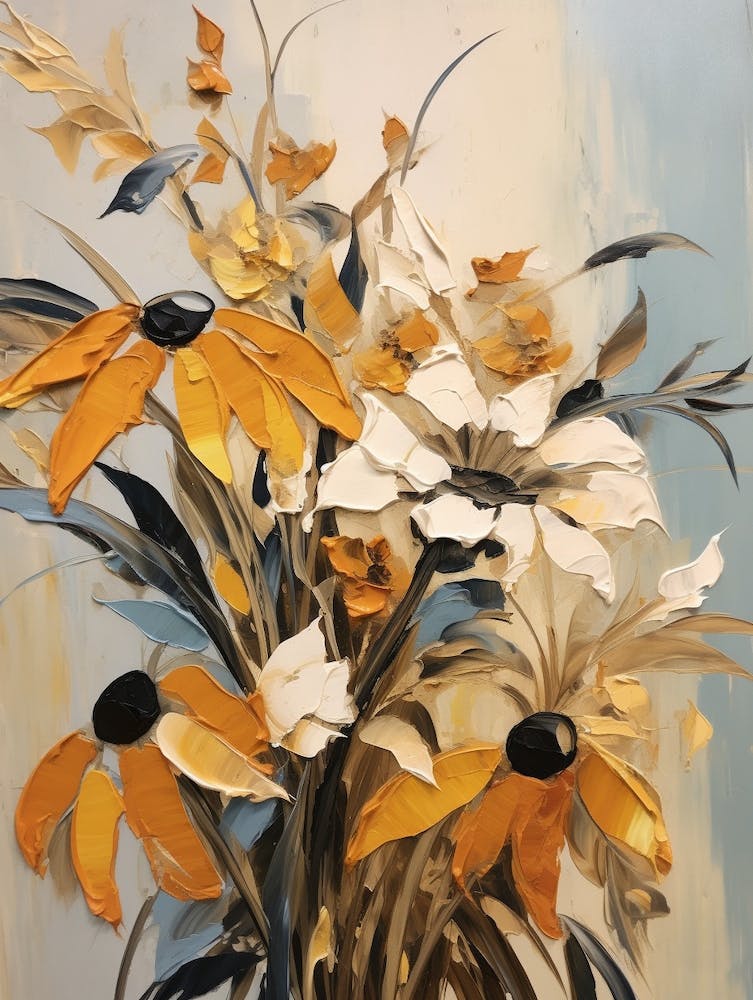 Fall Flower Painting Black Eyed Susan 1