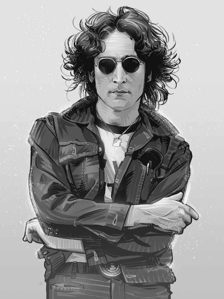 John Lennon BW