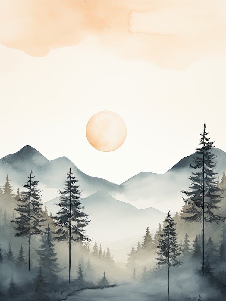 Watercolour Of Kahurangi National Park   New Zealand 1
