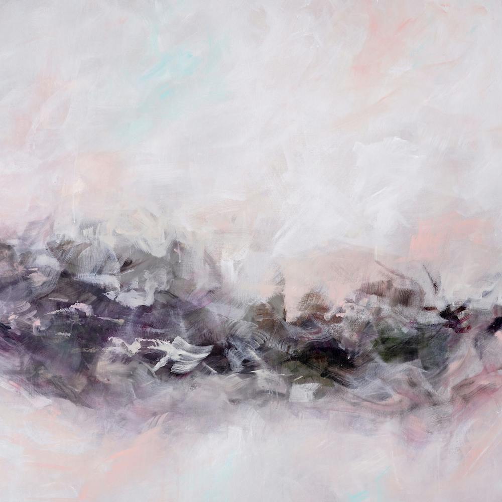 Blush Abstract Painting Square
