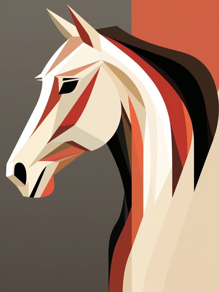 Horse Minimalist Abstract 3