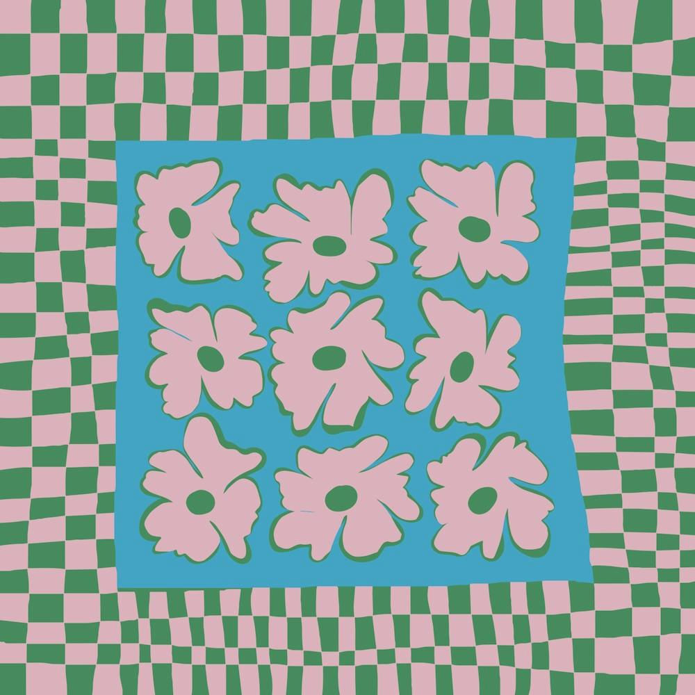 Pastel nature checkerboard