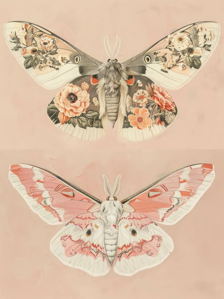 Vintage Butterflies William Morris Style 7