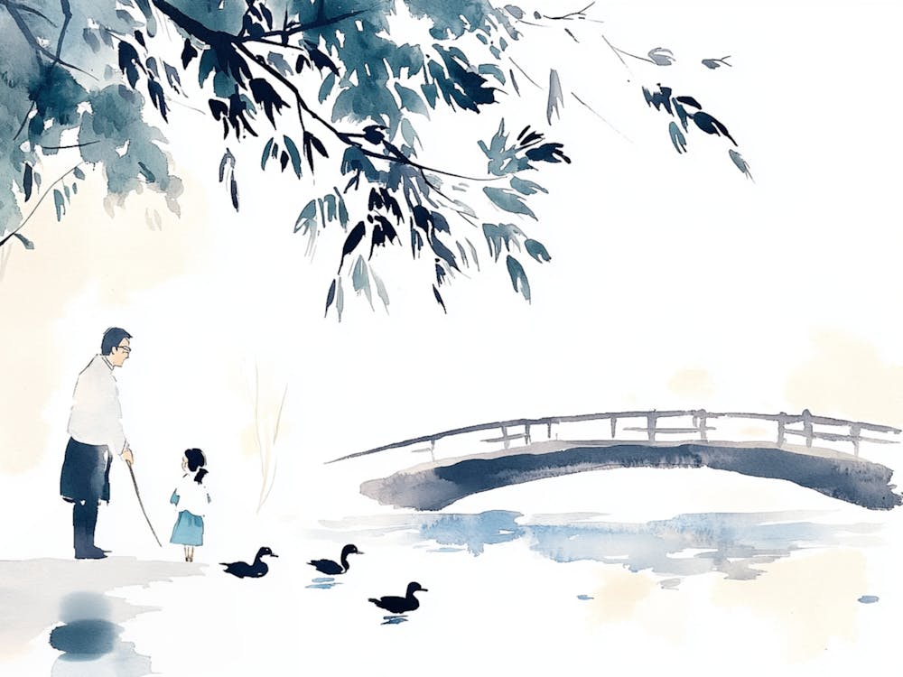 Bridge Over A Pond