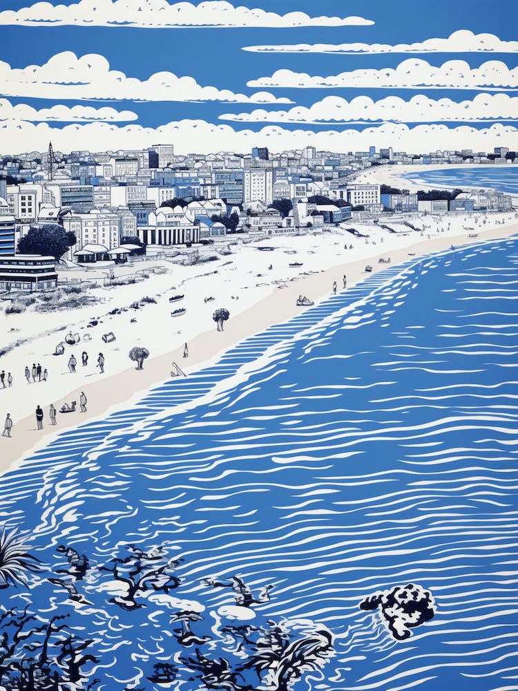 A Screen Print Of Brighton Beach Australia1