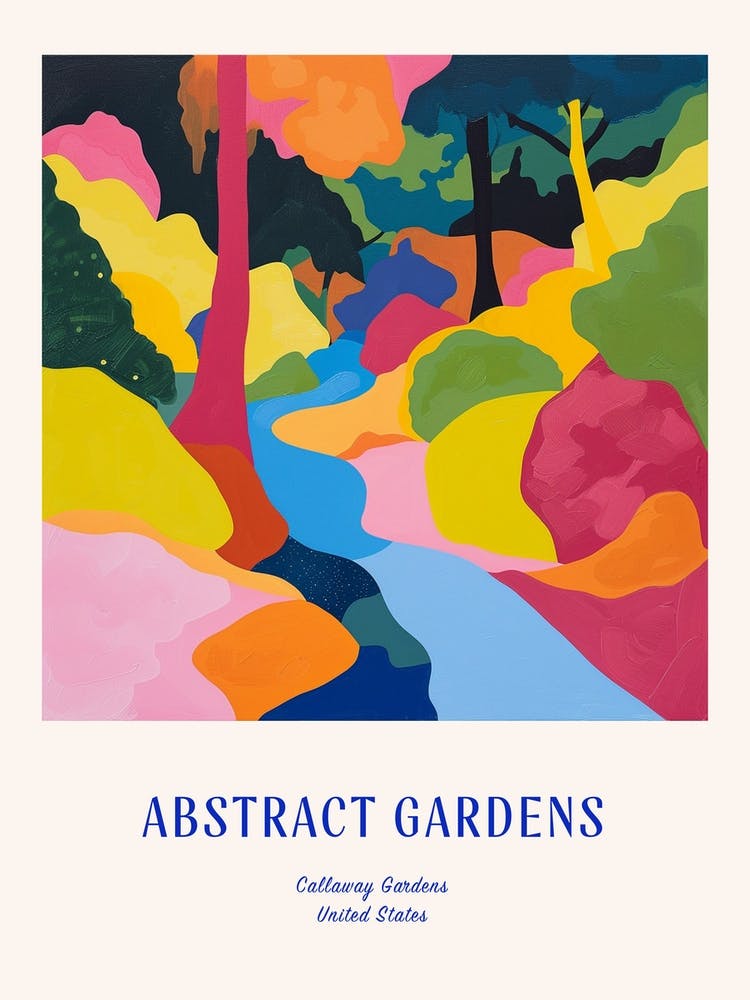 Colourful Gardens Callaway Gardens Usa 3 Blue Poster