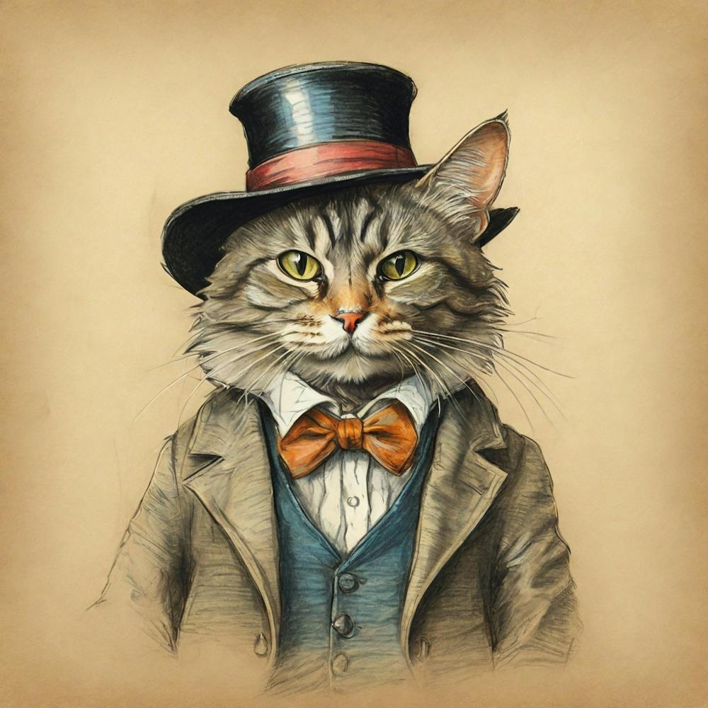 Cat In Top Hat 11