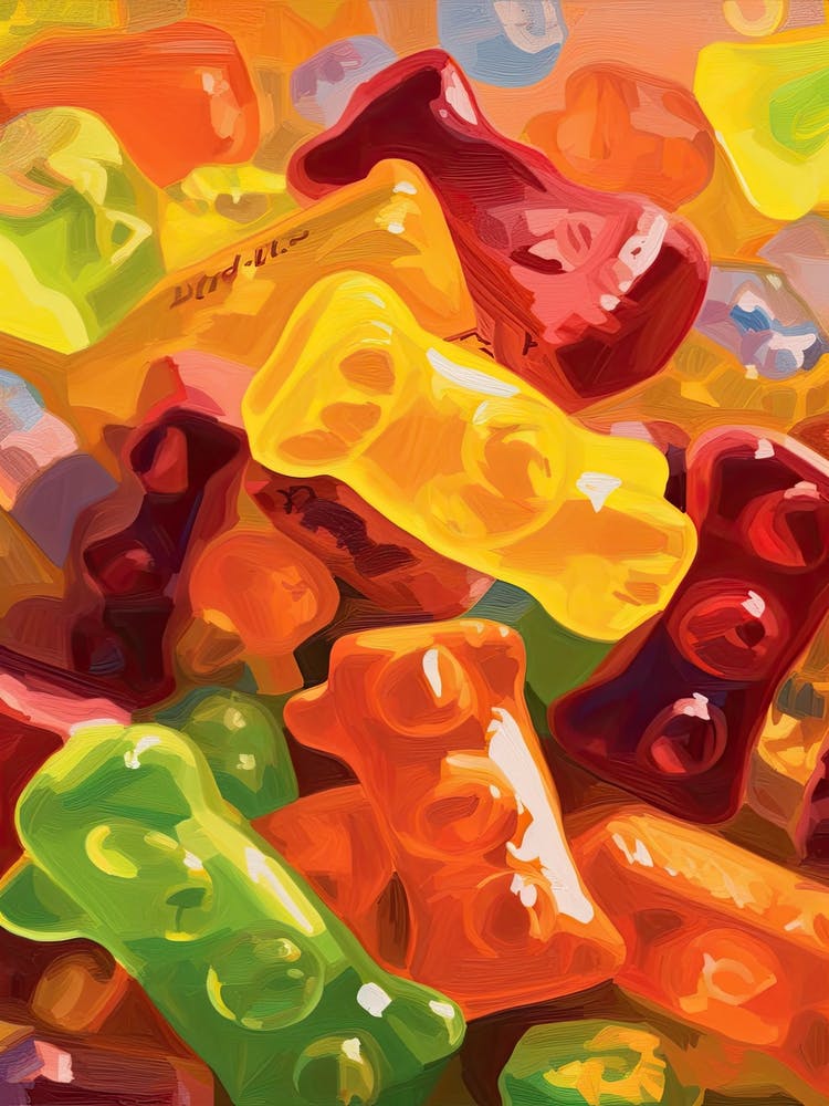 Gummibärchen Ölgemälde 4