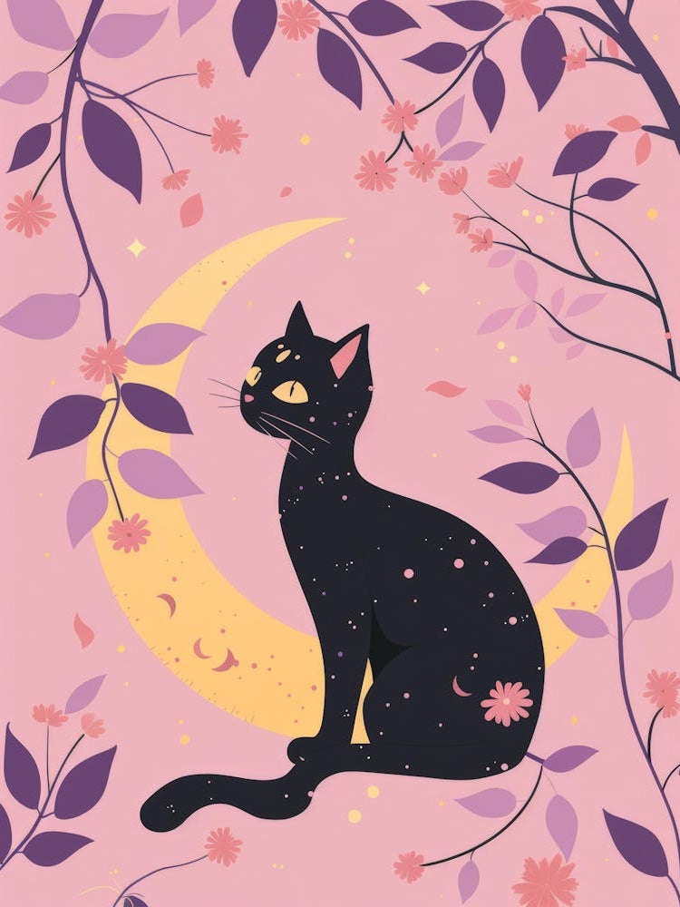 Black Cat On The Moon 2