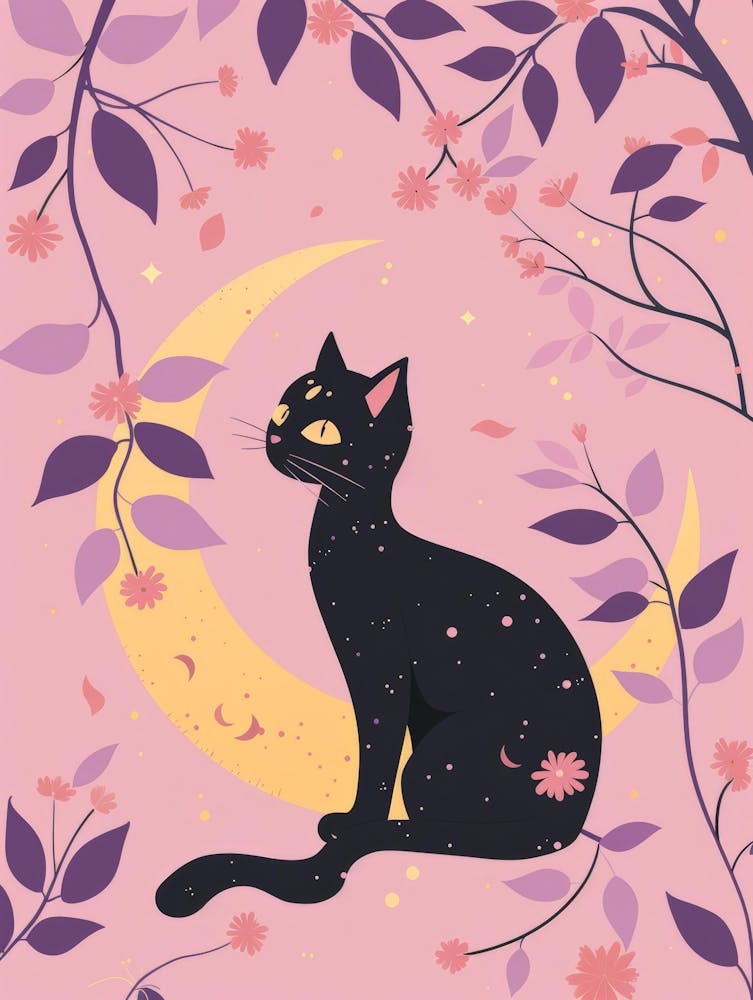 Black Cat On The Moon 2