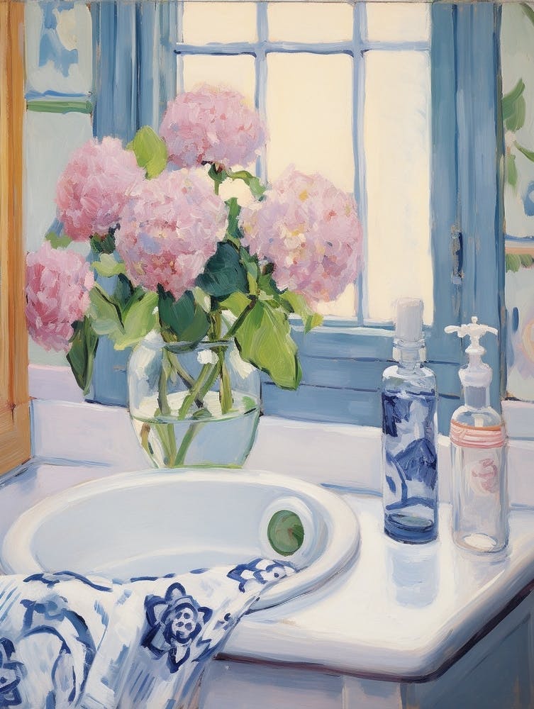 A Vase With Hydrangea, Flower Bouquet 2