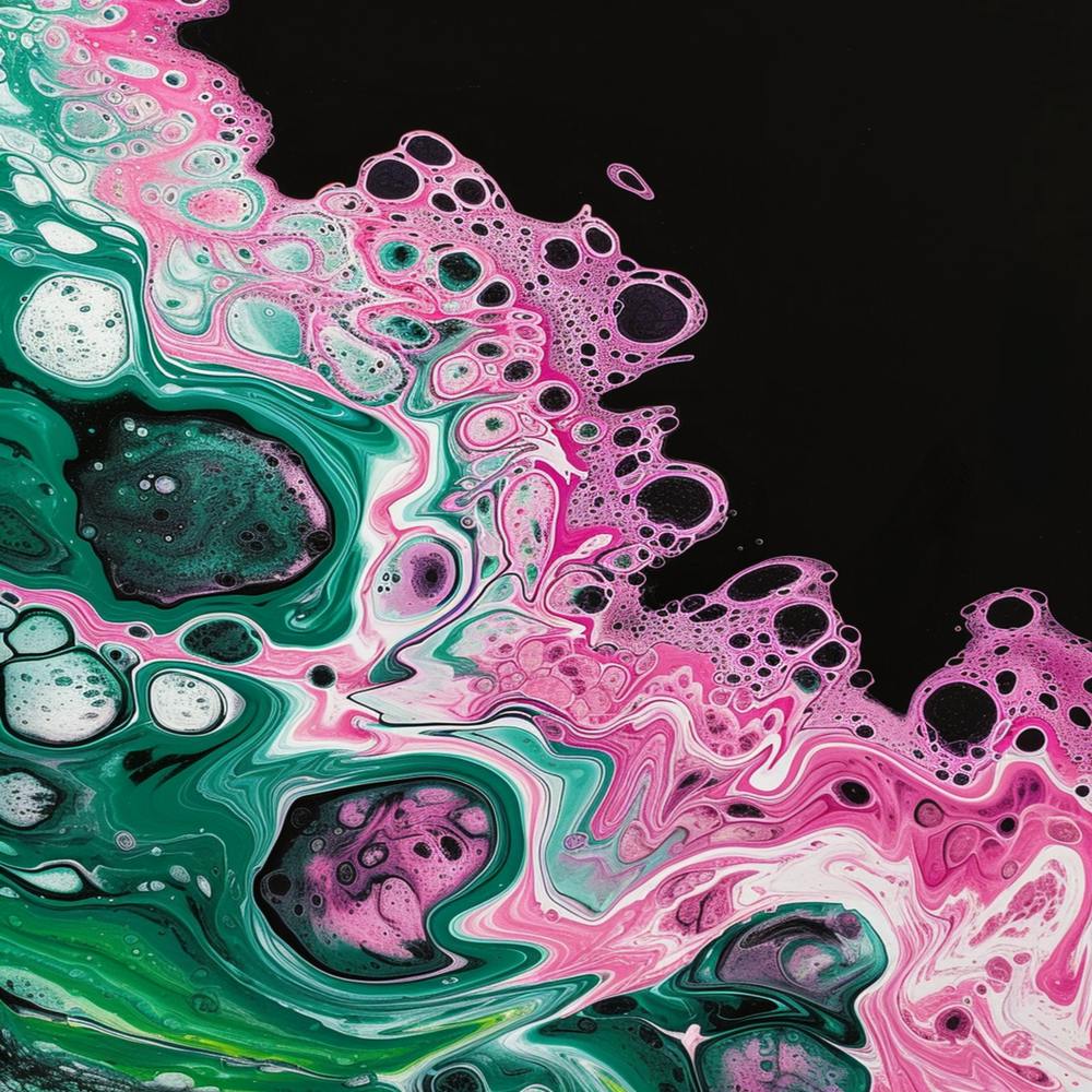 Liquid Pink And Green