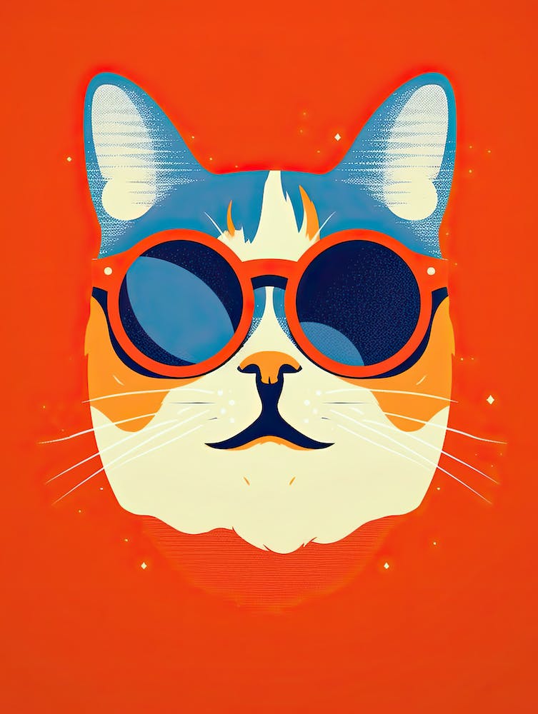 Cat In Sunglasses, Pop art