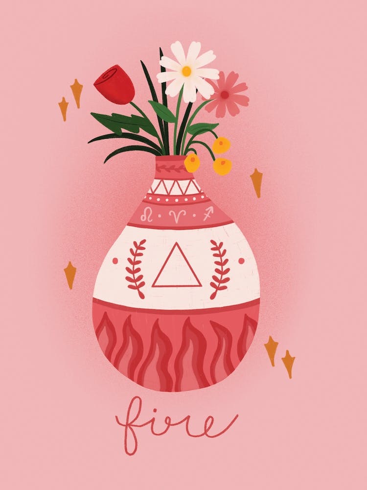 Fire Zodiac Vase
