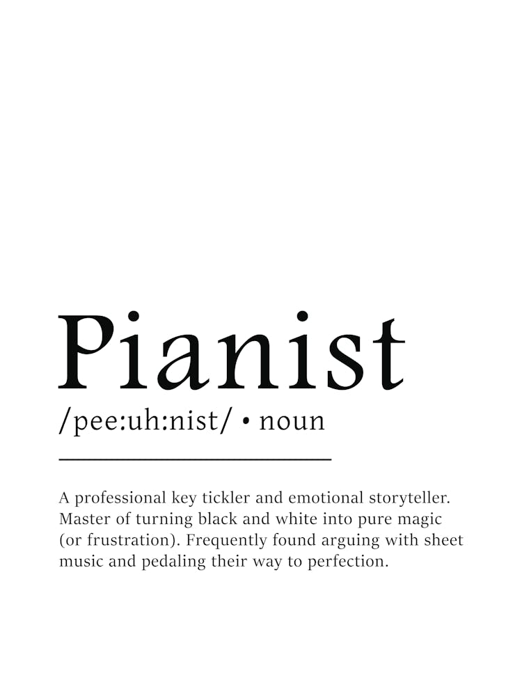Pianist Funny Definition Hobby Gift