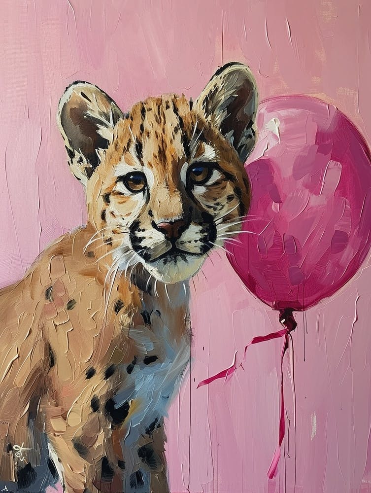 Cute Cougar 3 Mit Ballon