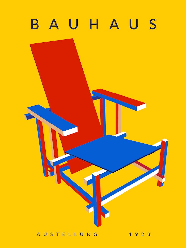 Stuhl |Bauhaus Triptychon 125 Links | Pop Art Welt 2025