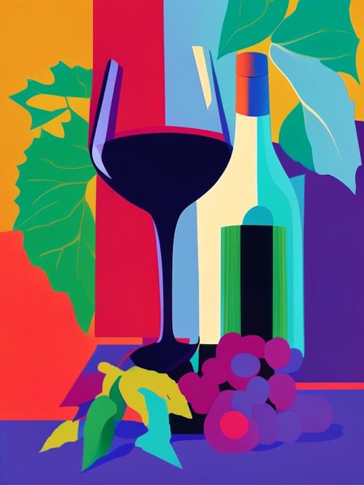 Sangiovese Wine Pop Matisse Cocktail Poster