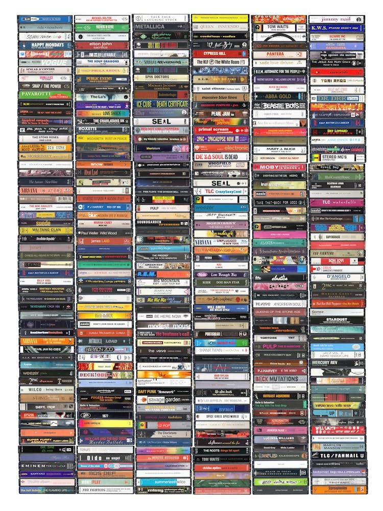 Ultimate 1990s Music Collection - Vintage Cassette Print
