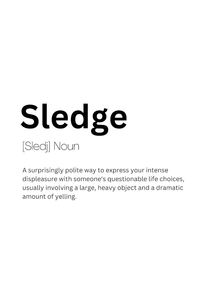 Sledge Definition Meaning 1