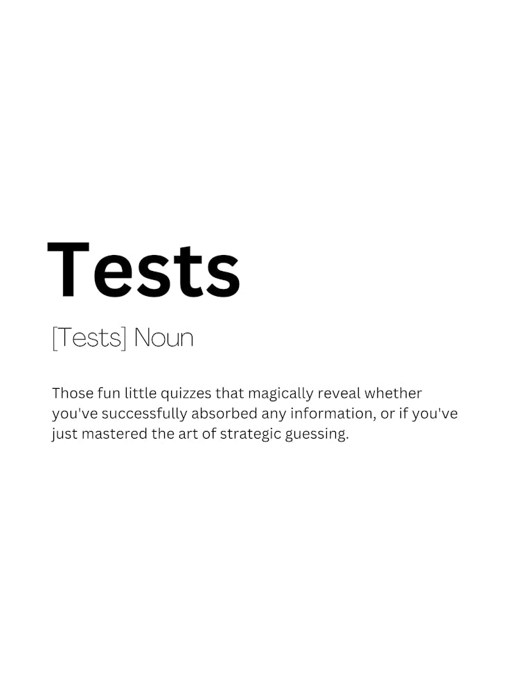 Tests Définition Signification
