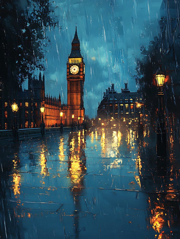 Fantasy Rainy Night In London 5