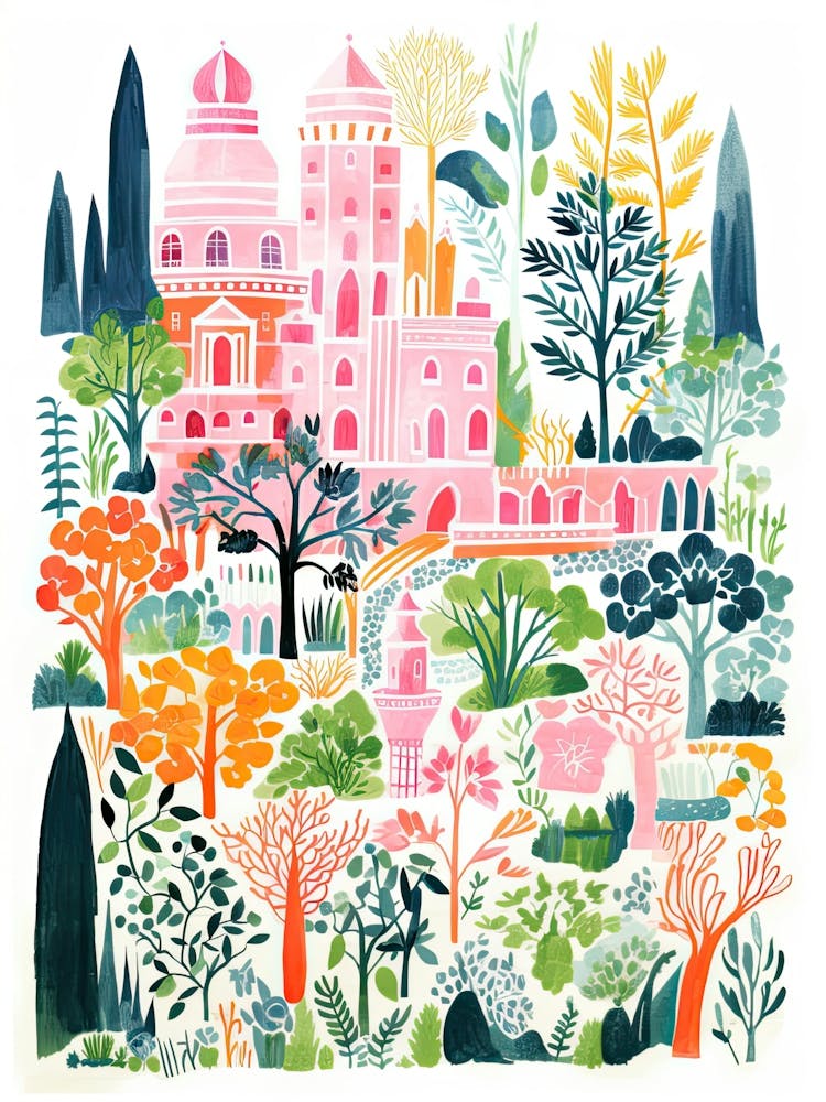 Aczar De Los Reyes Gardens Abstract Riso Style 4