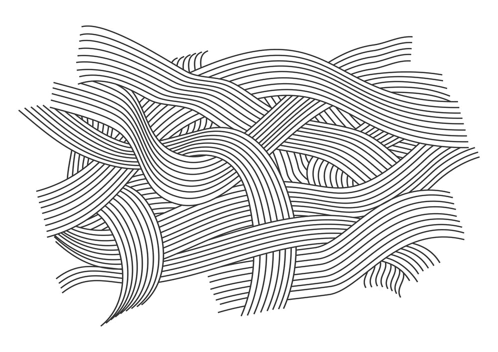 Black And White Abstract Swirl Lines