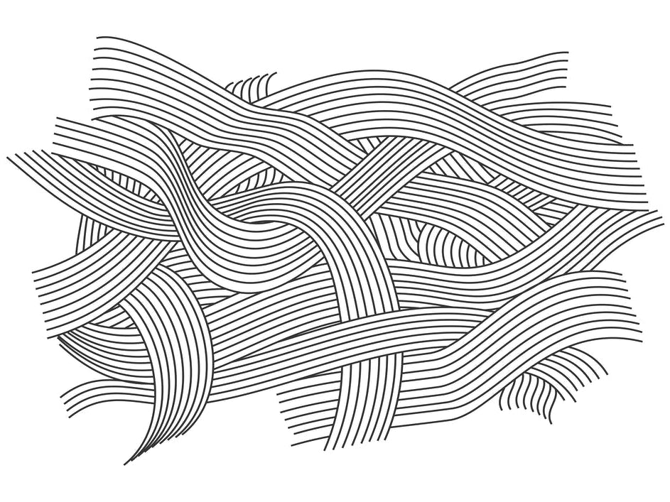 Black And White Abstract Swirl Lines