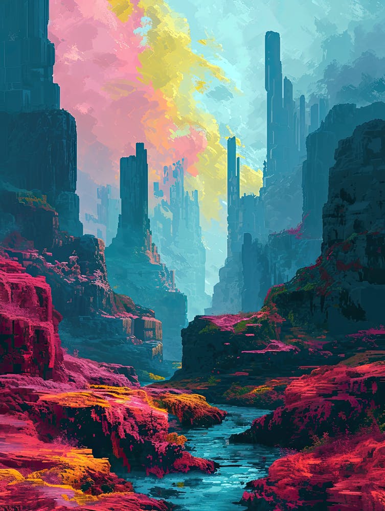 Cityscape Painting | Pixel Art Series