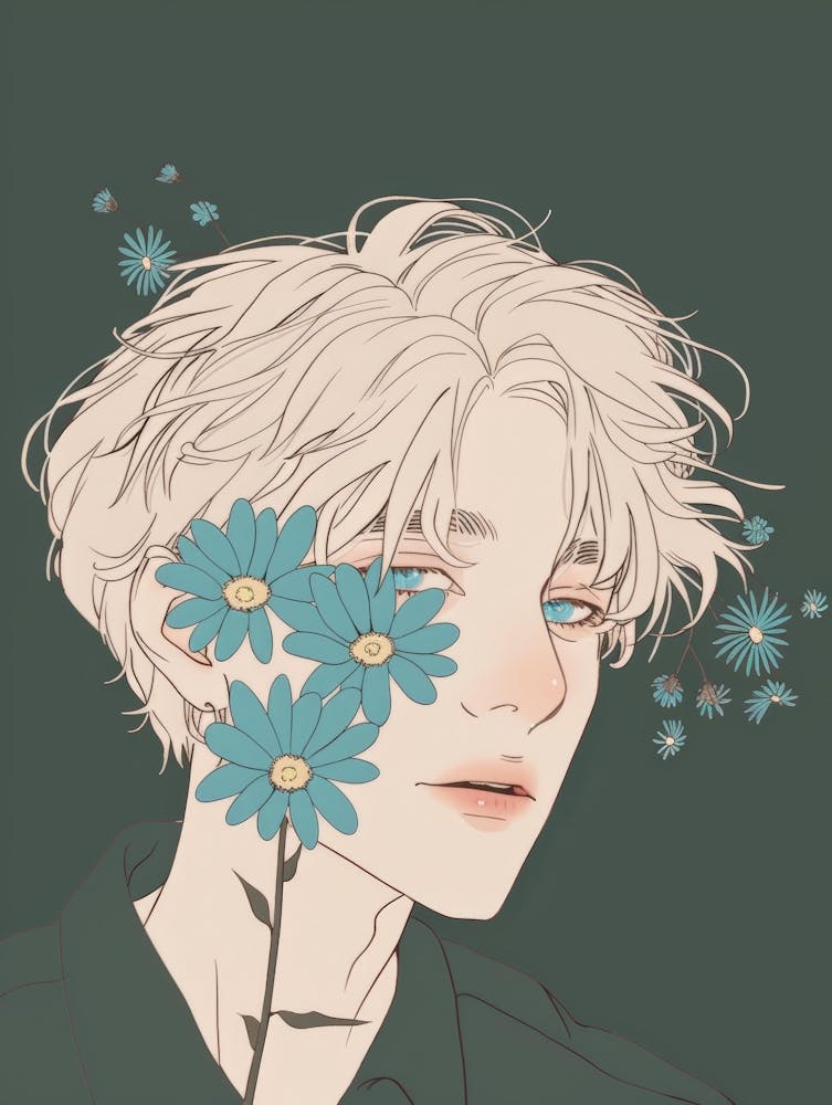 Boy With Flowers