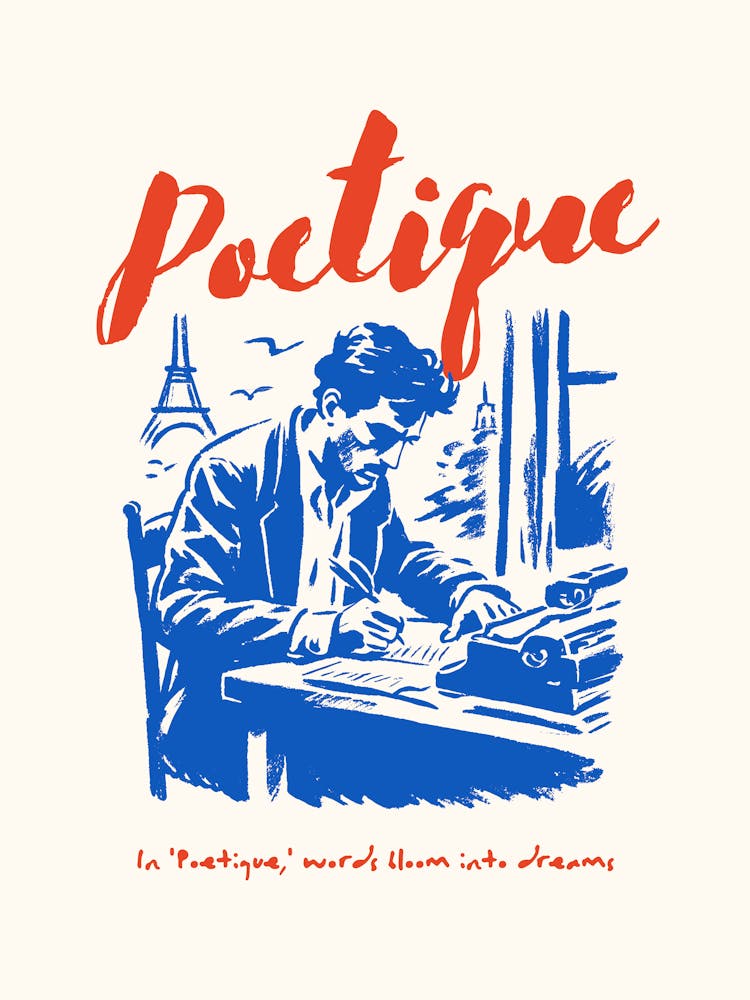 Man Writing A Poem