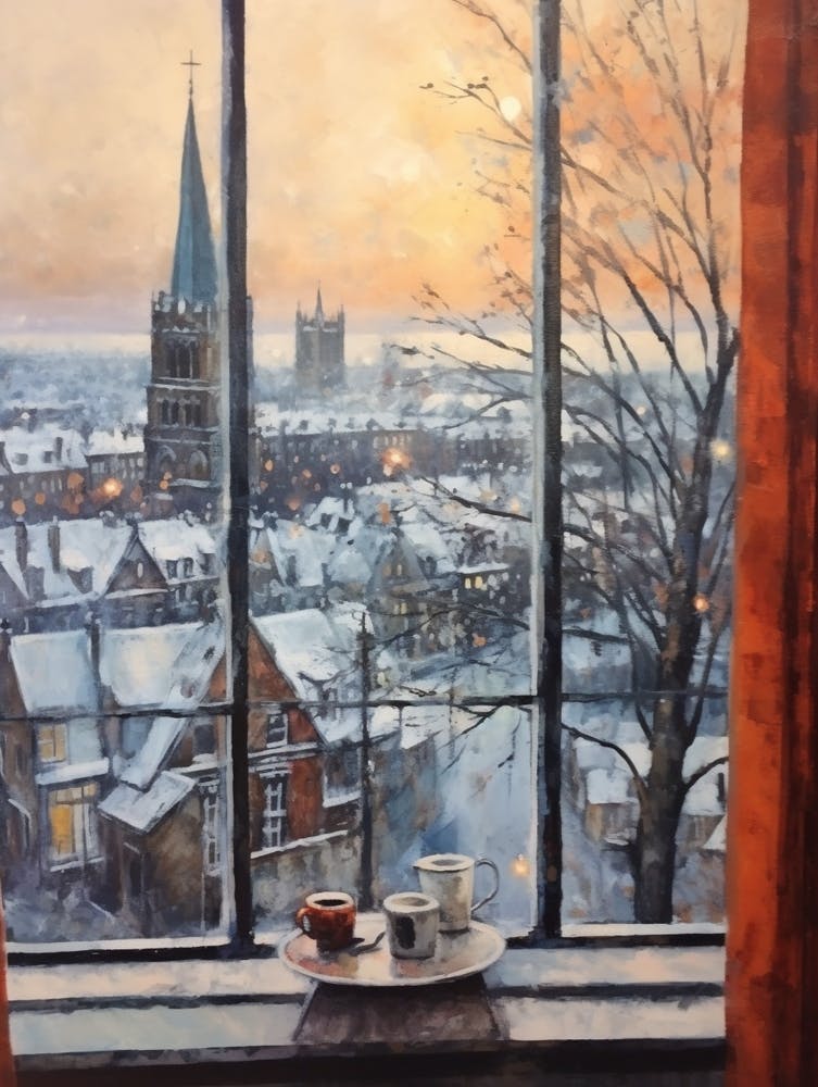 Winter Cityscape Cardiff United Kingdom 1