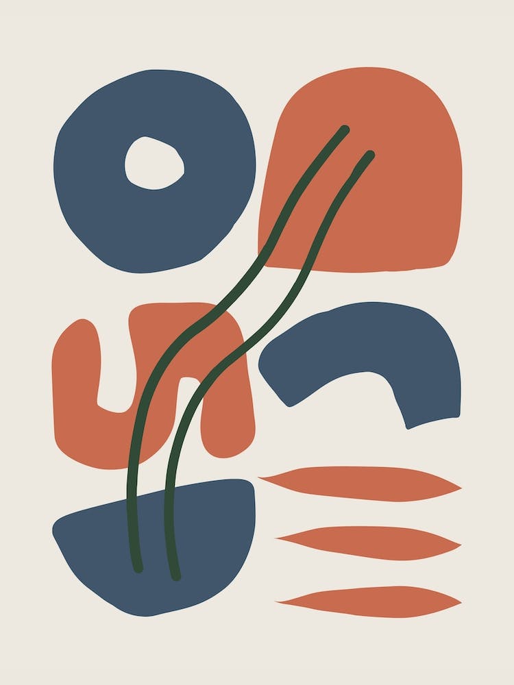 Six Organic Shapes Composition