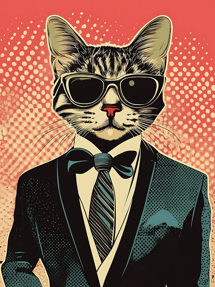 Super Cool Cat Illustration Pop 14