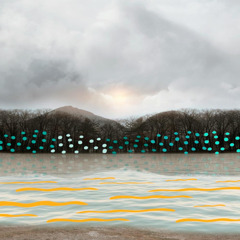 Dots And Waves In The River Square